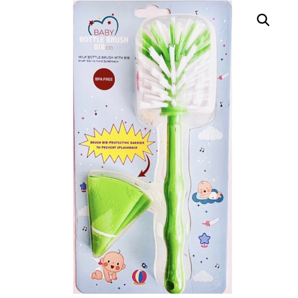Bottle brush with barrier (bib)
